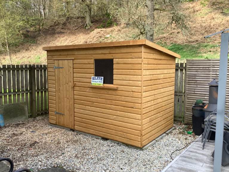 10x6 Pent 20mm Log SUPPLIED & FITTED FOR YOU 