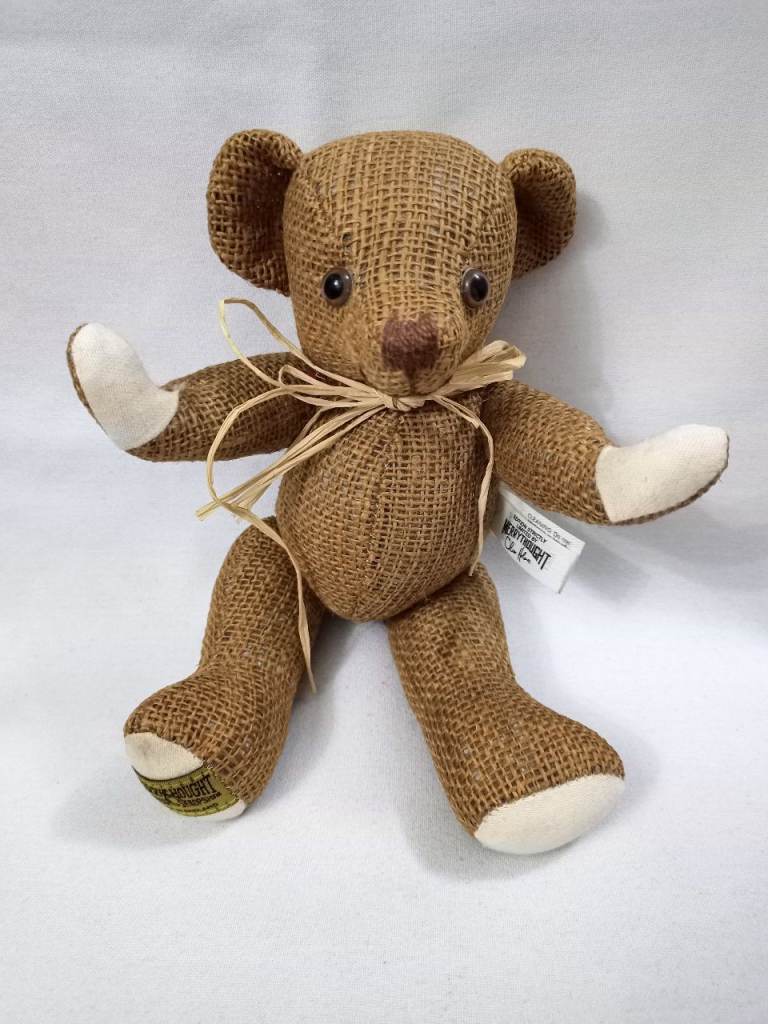 MERRYTHOUGHT HESSIAN(BURLAP) JOINTED BEAR.