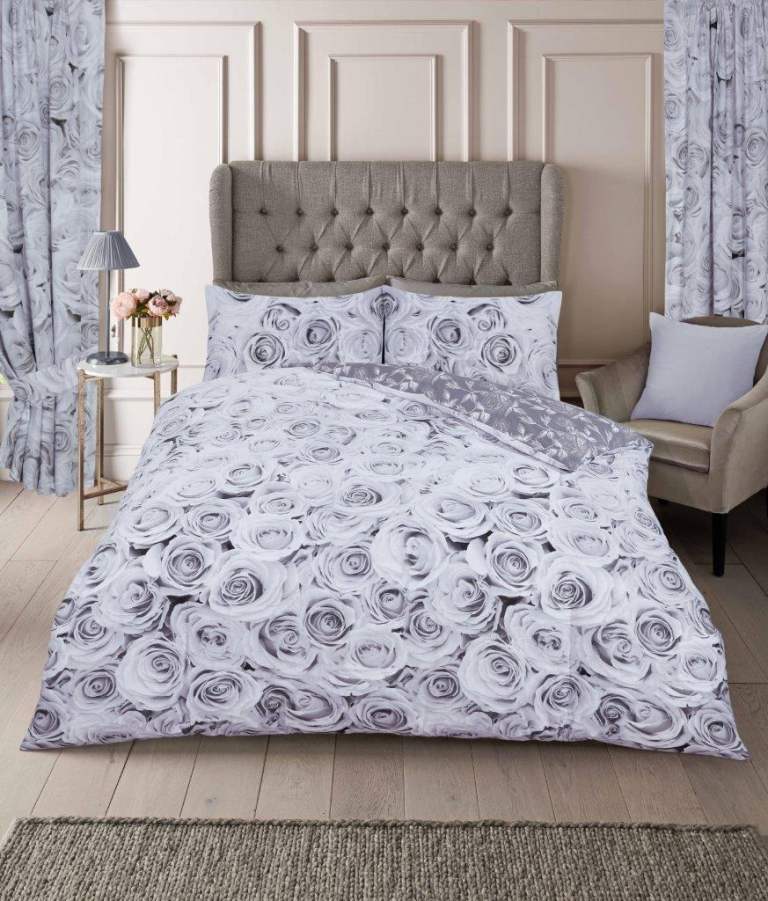 Bellerose Duvet Cover Bedding Set Double Grey or Duck Egg