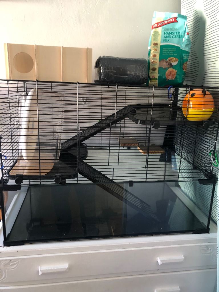 PAWHUT 3 Tier Hamster Cage + Accessories 