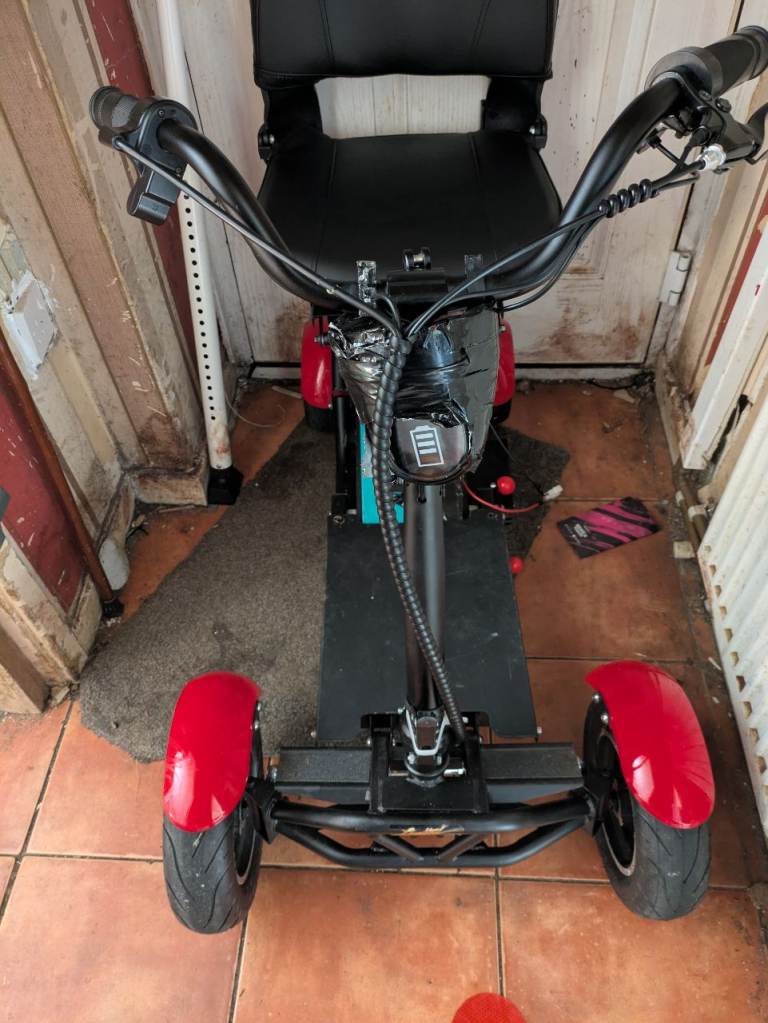Red & Black Electric Mobility Scooter with Seat – Good Condition