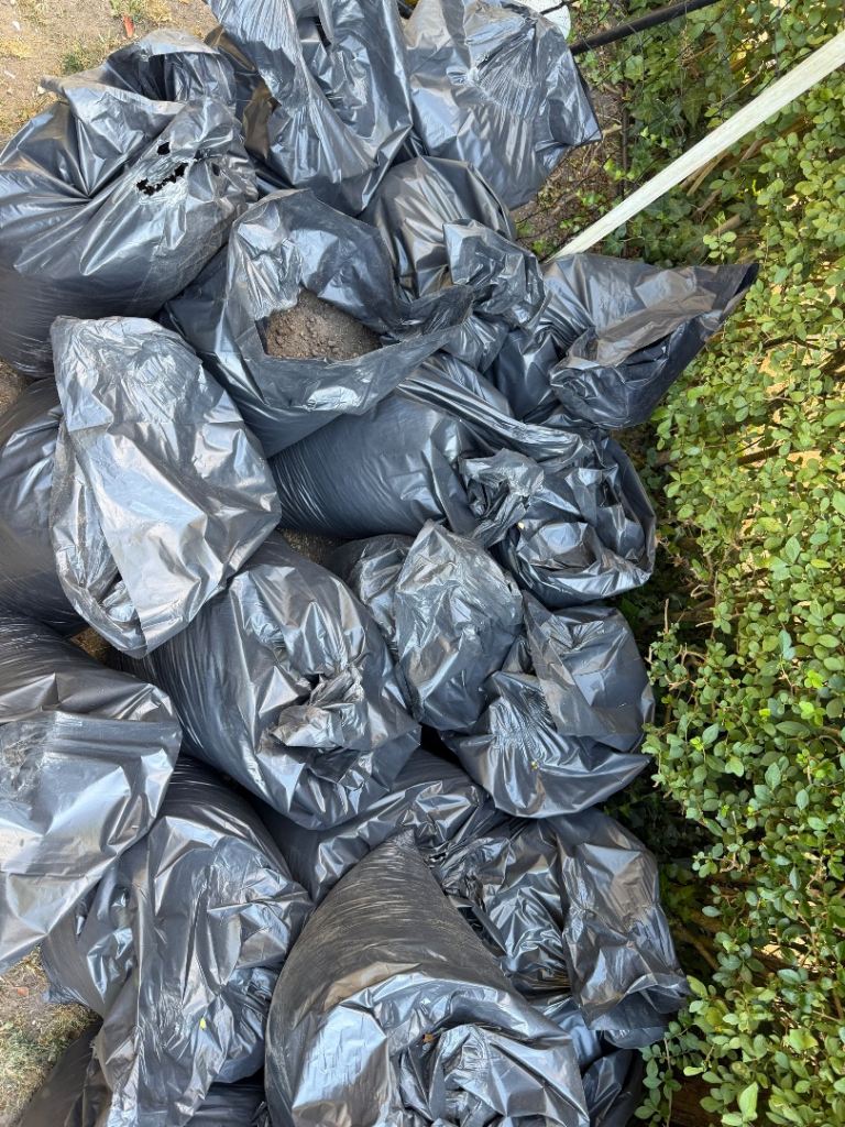 Bags of soil 
