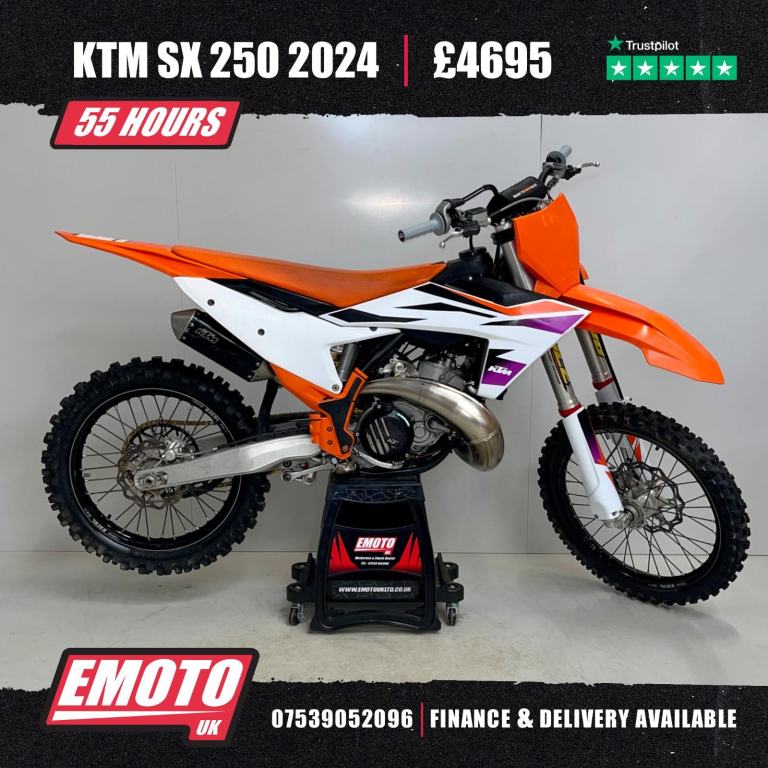 KTM SX 250 2024 Motocross Bike 250cc 55 Hours @EmotoUK - Finance Available