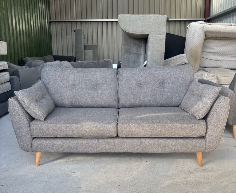 Gorgeous grey Dfs French connection 3 seater sofa