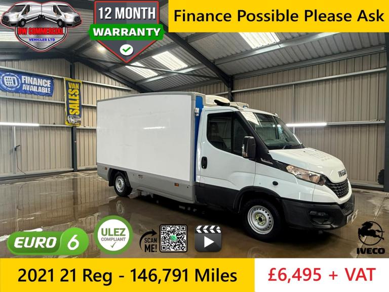 2021 21 Reg Iveco Daily 2.3 35S14 LWB Fridge Freezer 8 Speed Hi-Matic Auto + VAT