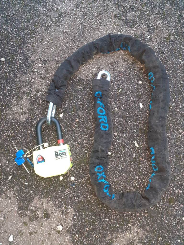 Motor bike chain and lock