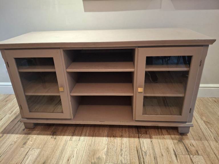 Hand-Painted Warm Beige Console Table - £40