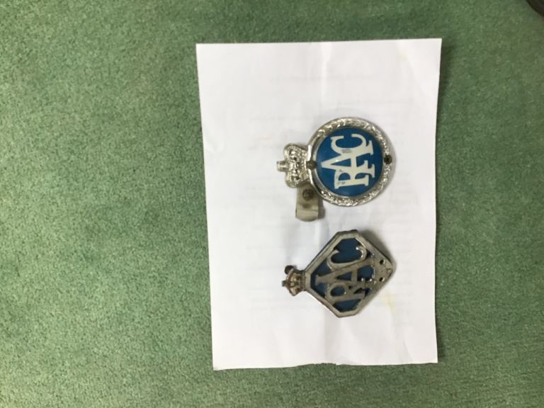 Old car badges