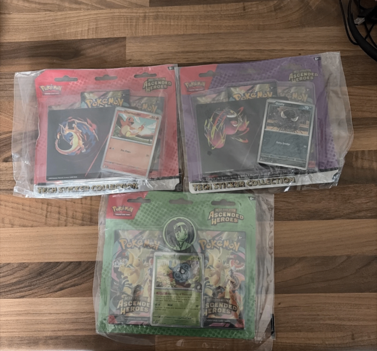 Pokémon - Ascended Heroes - 3 x Tech Sticker Packs