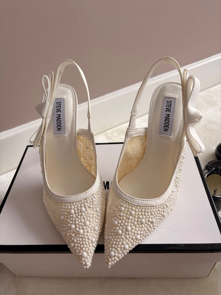 Steve Madden Bridal Heels – White, As Good As New