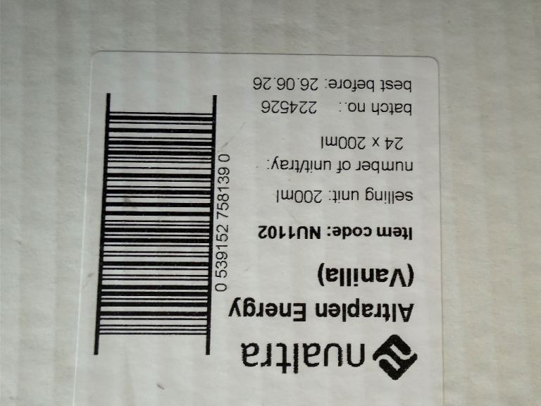 2 x 24 Altraplan Energy drinks (Vanilla flavour)