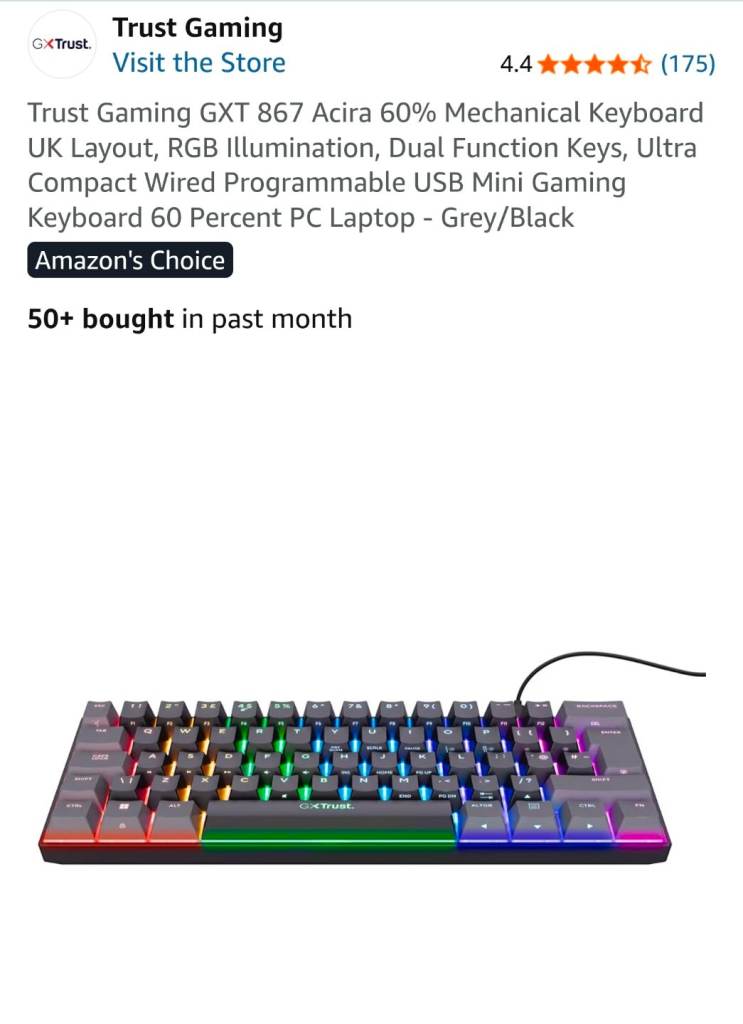 Trust Acira keyboard