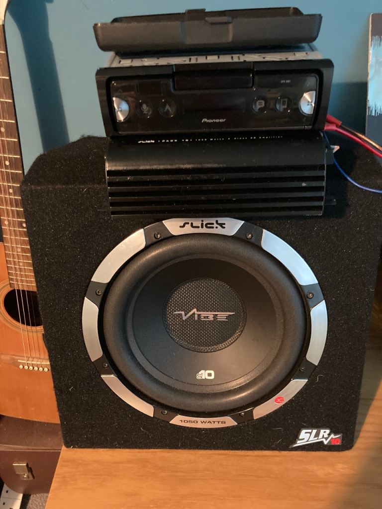 image for Pioneer head unit. Vibe amp and sub