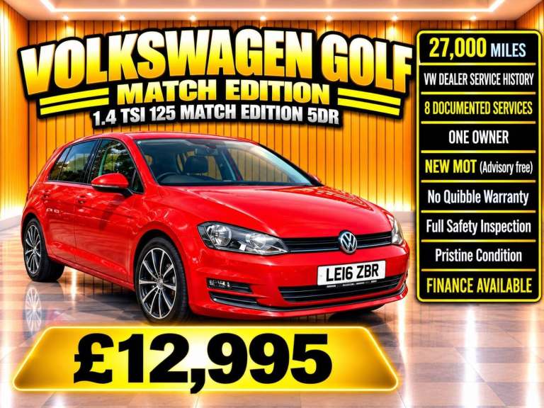 2016 Volkswagen Golf 1.4 TSI 125 Match Edition 5dr HATCHBACK Petrol Manual