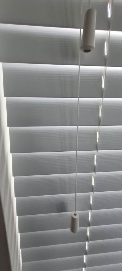 Brown PVC Windows with Wooden Blinds to Fit