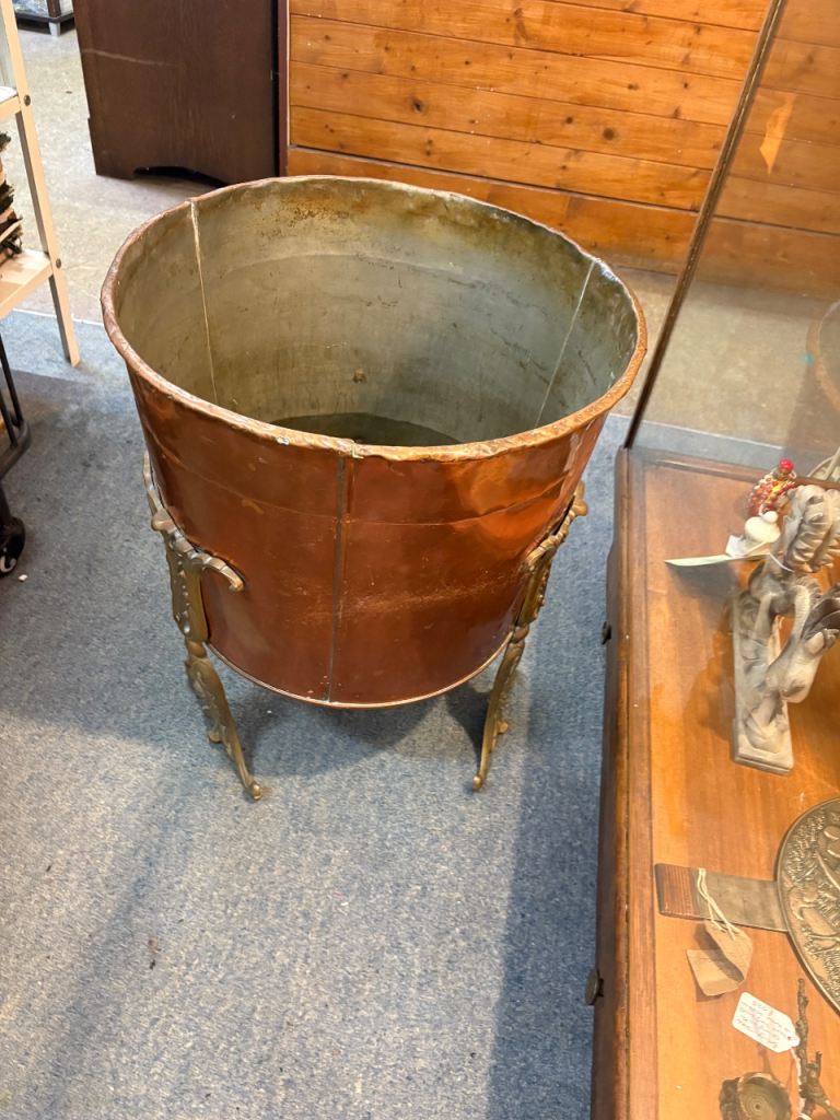 Copper fire/log bucket