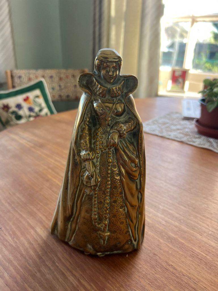 Queen Mary I of England antique brass bell