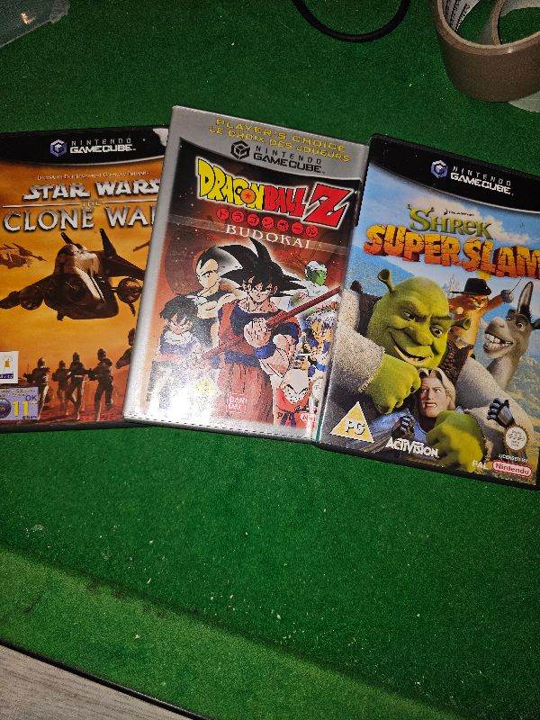 Nintendo Gamecube Games X3 - Shrek, Dragonball Z & Star Wars
