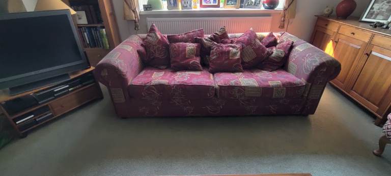 3 seater fabric deep sofas 