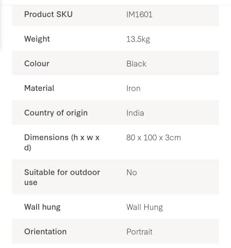 Imoma Iron Overmantle Arch Mirror nkuku