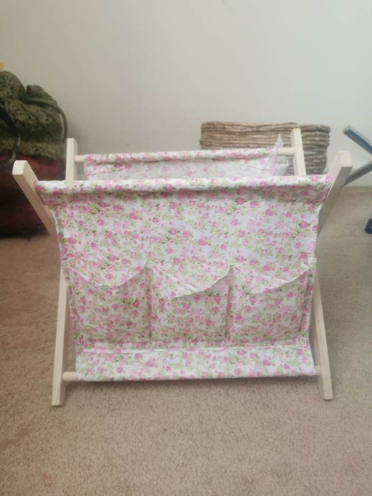 Floral print knitting bag