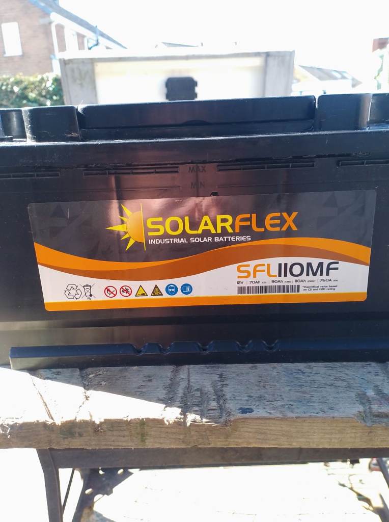 SOLARFLEX 12v INDUSTRIAL SOLAR BATTERY 110ah 