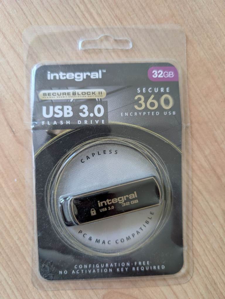 Integral Secure 360 USB 3.0 Flash Drive 32GB – Brand New