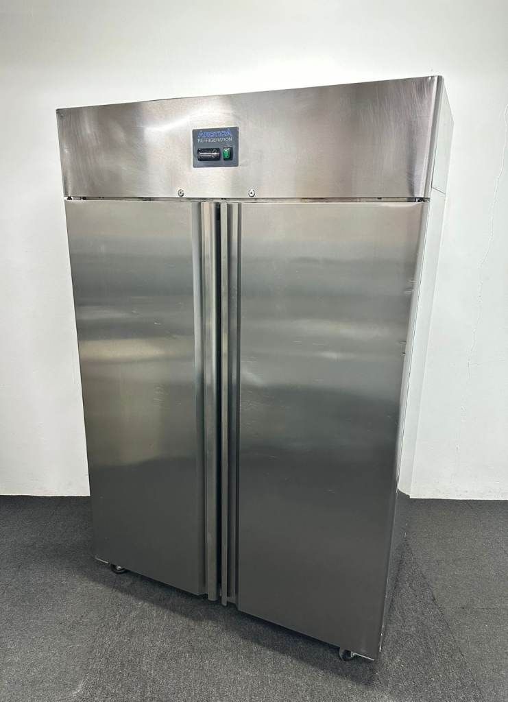 PROFIT NOW, BUY LATER! - Used Arctica 1240L Double Door Upright  Fridge, On Wheels