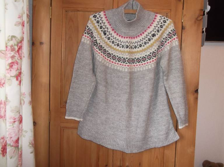 Ladies Joules Fair Isle Thick Warm Jumper Size 16 38 inch chest
