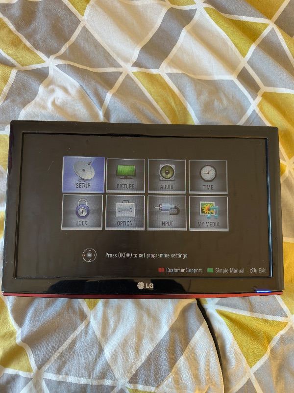 LG 19LD350 19-inch LCD TV - Black, Good Condition