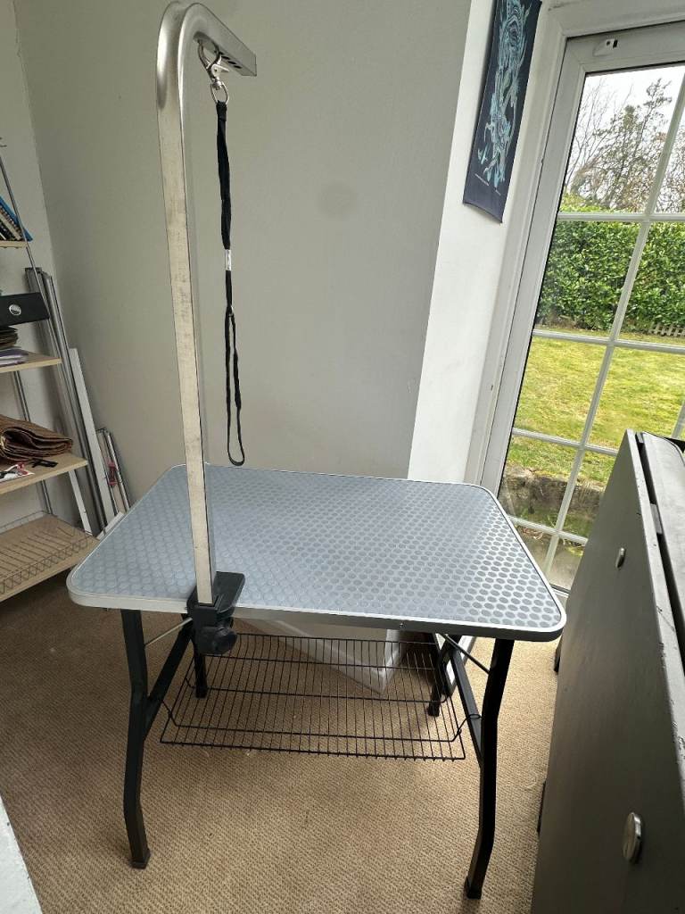 Dog Grooming Table with Arm & Restraint&Basket – £50