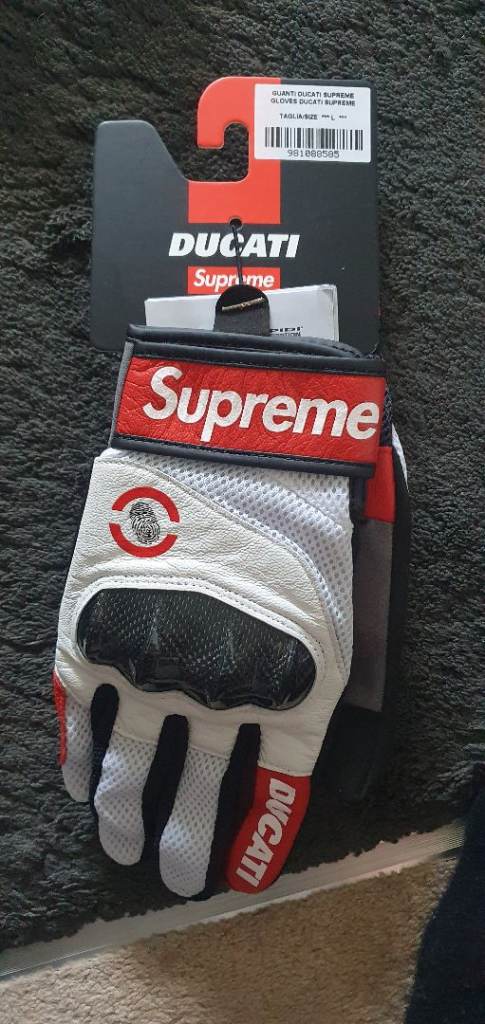 RARE - Supreme x Ducati x Spidi C1 Racing Gloves. 'Red'