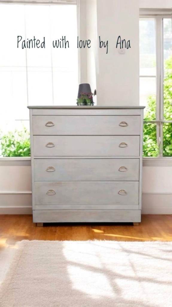 Lebus chest of drawers vintage boho style paintwadhed storage unit