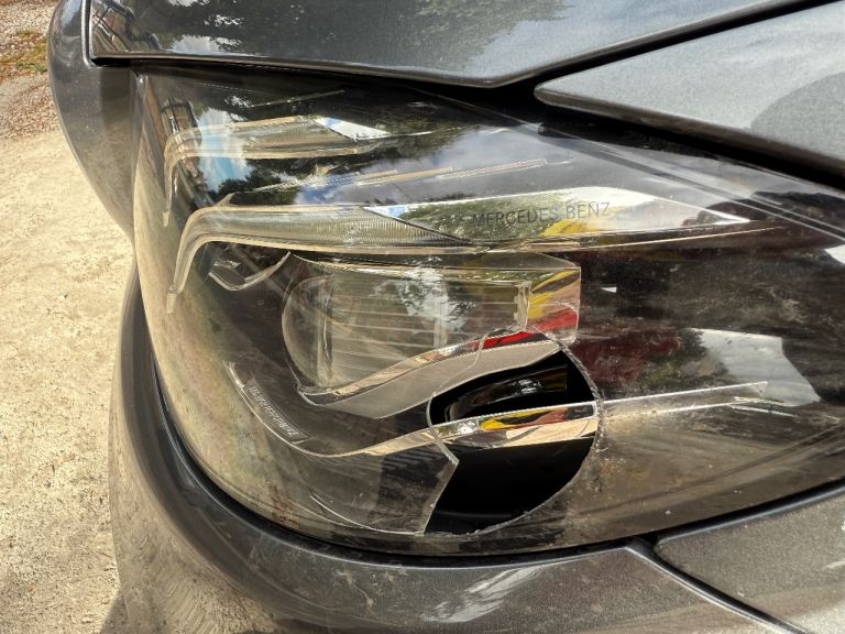 Mercedes E class left passenger side headlight 