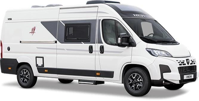 Rapido V55, 5.99m long, 2.05m wide, Van Conversion, 4 Seat belts, Sleeps 3
