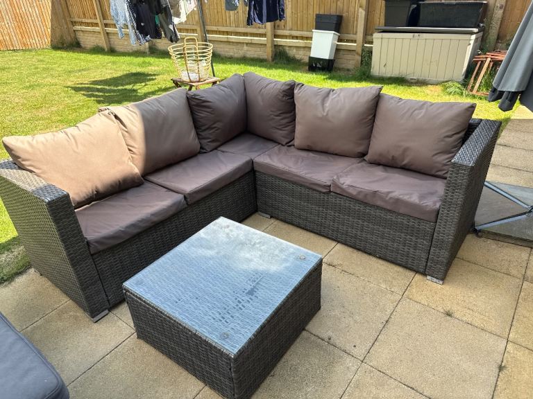 FREE rattan garden sofa and coffee table 