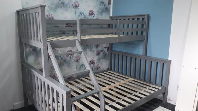 Bunk bed -Single & Double Bed - Wooden Bunk Bed - ASAP DELIVERY 