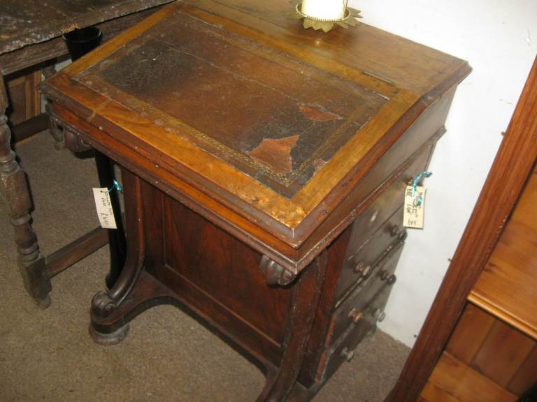 ANTIQUE 'DAVENPORT' WRITING DESK. MANY FEATURES. IN GOOD ORDER. VIEWING / DELIVERY AVAILABLE