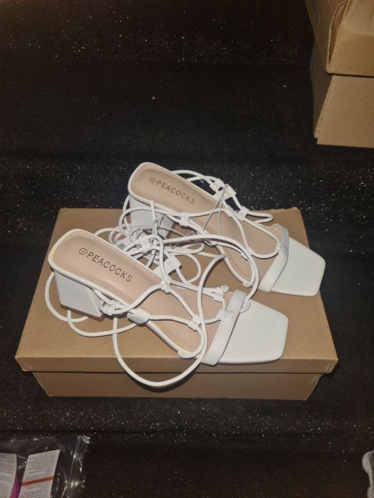 woman lace up sandal