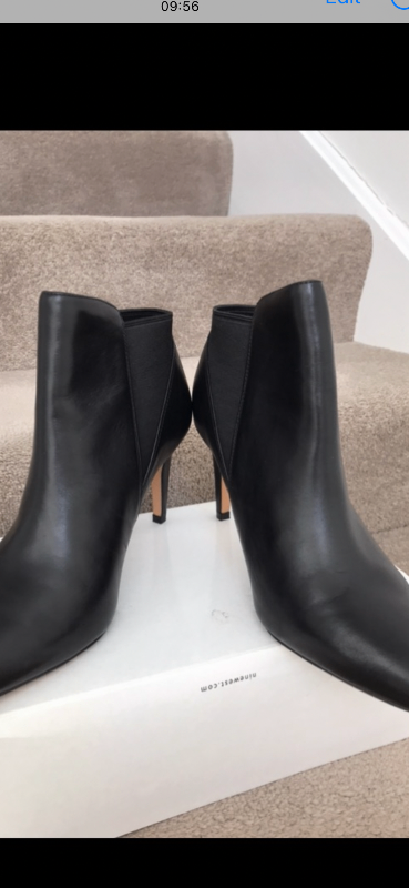  Clarks Black Leather Ankle Boots 
