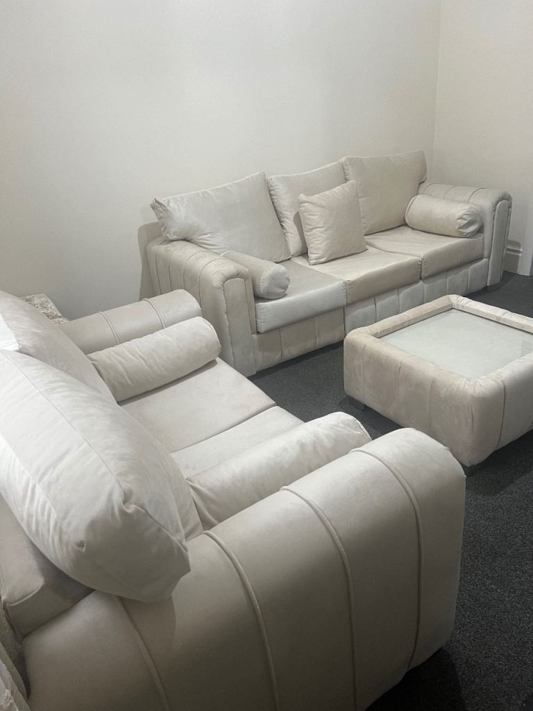 Sofa set with matching table 