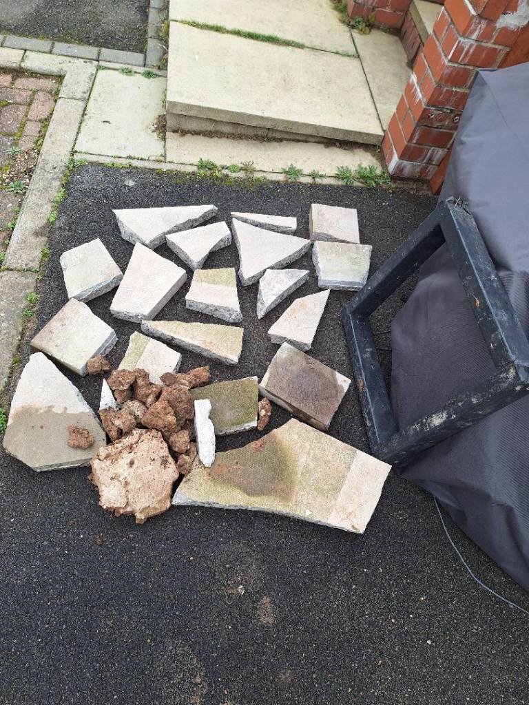 Free free concrete slabs broken 