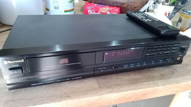Sherwood CD-3020R CD player with remote, new belt, VGC