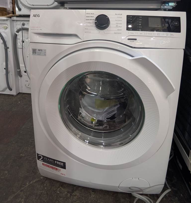 AEG 5000 SERIES WHITE 9KG WASHING MACHINE-1400 SPIN-DELAY TIMER-QUICK WASH-AUTO SENSE-NEW GRADED