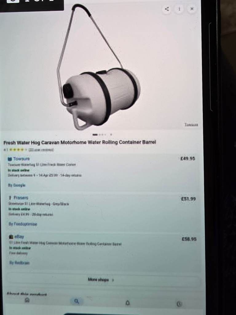 Caravan Water Container with Cover & Ball Valve