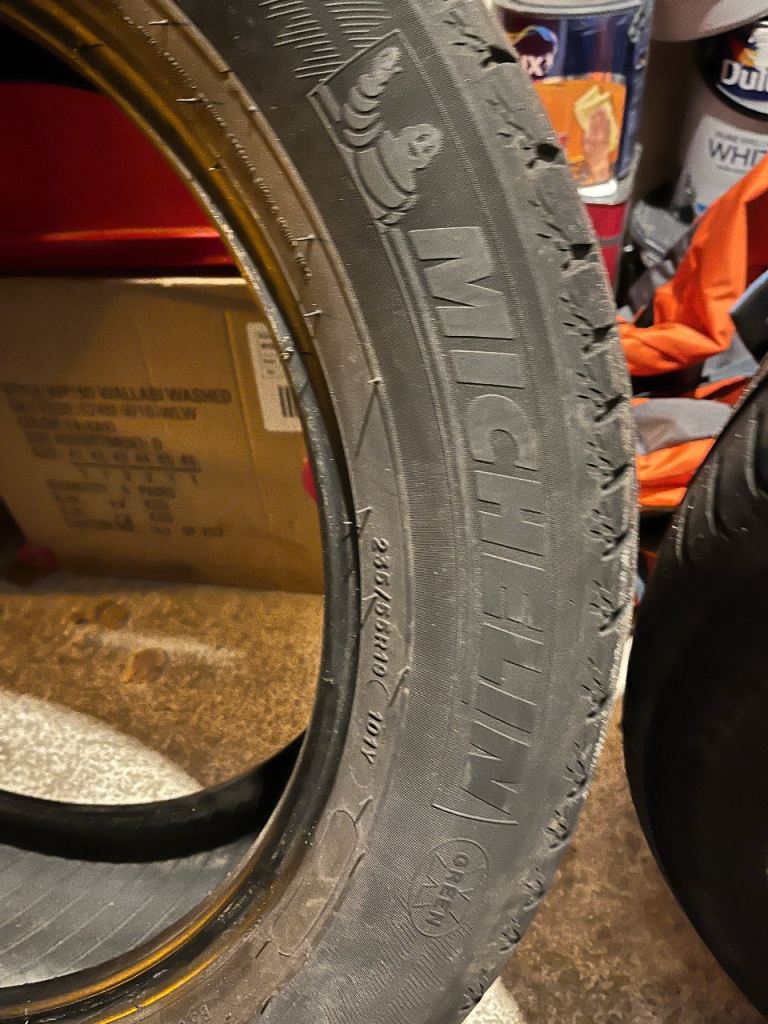 A pair of 235 55 19 Michelin Latitude 3 tyres