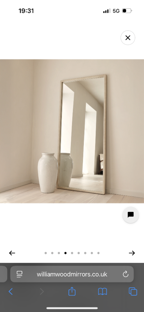 image for Brand New Concrete Rectangular Mirror – Cream Price: £120 (Paid £275 at William Wood)