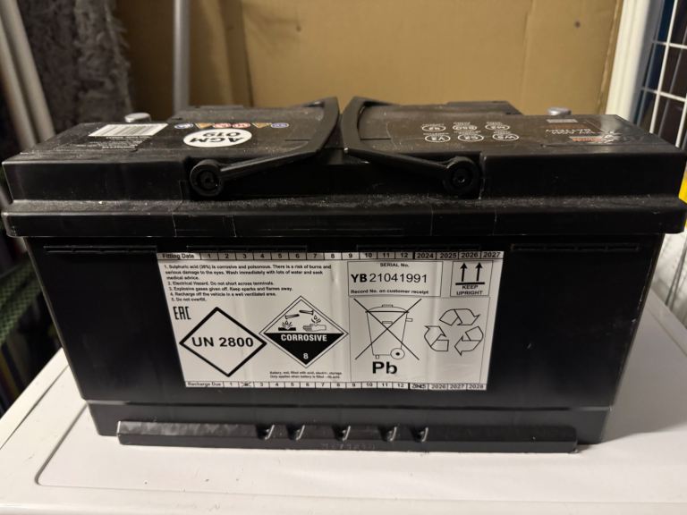 12V AGM019 Stop/Start Car Battery - Halfords