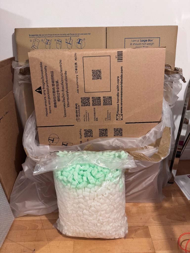 Moving boxes and loose fills bundle