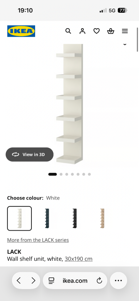 IKEA LACK Wall Shelf Unit - White